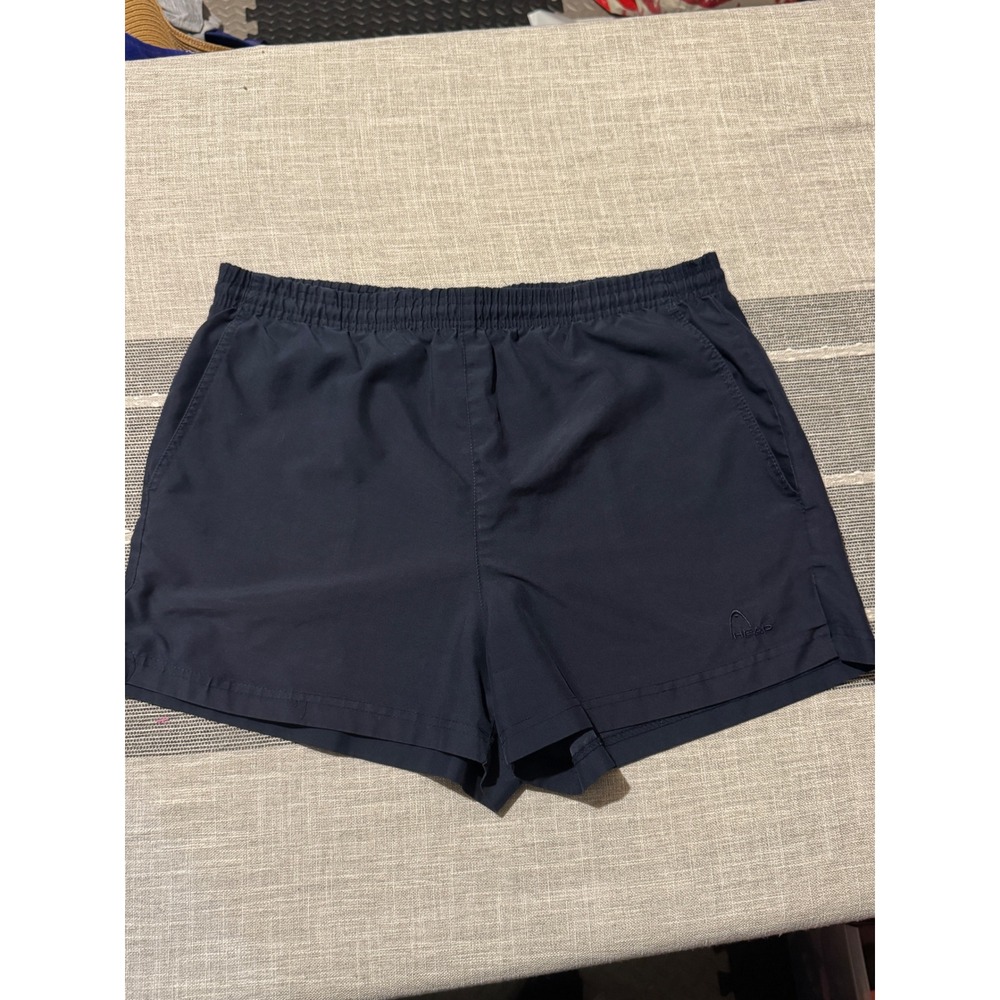 HEAD Mens Navy Blue Athletic Shorts Elastic Waist Pockets Size‎ Medium